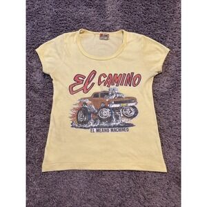 Vintage Meano Machineo El Camino Tee T-Shirt Single Stitch Kids Size M Medium